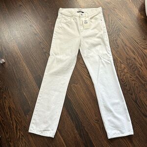 COH Daphne high rise stovepipe white jeans